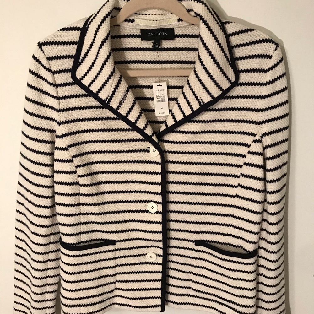 Talbots striped blazer A6